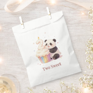 Sweet Pastel Panda Baby 2nd Birthday Favour Bags