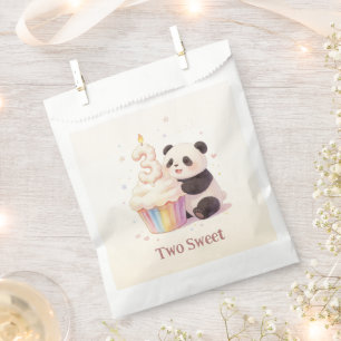 Sweet Pastel Panda Baby 3rd Birthday Favour Bags
