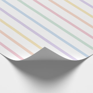 Sweet Pastel Stripes Gift Wrap Wrapping Paper