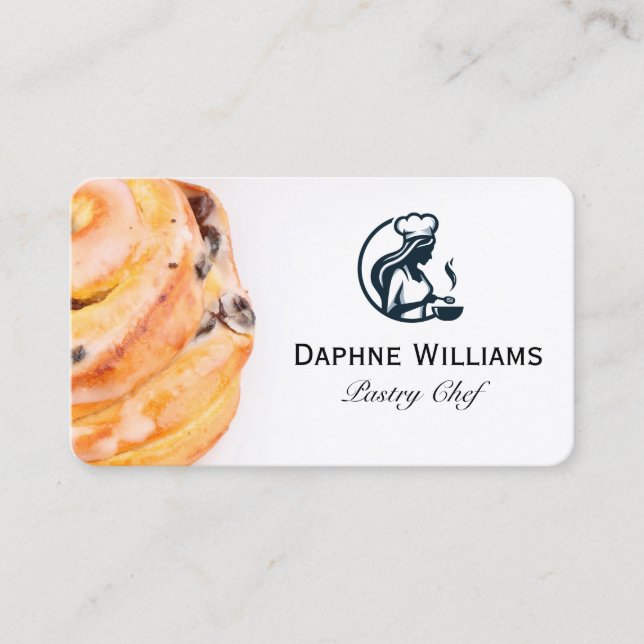 Sweet Pastry | Chef Logo Business Card (Front)