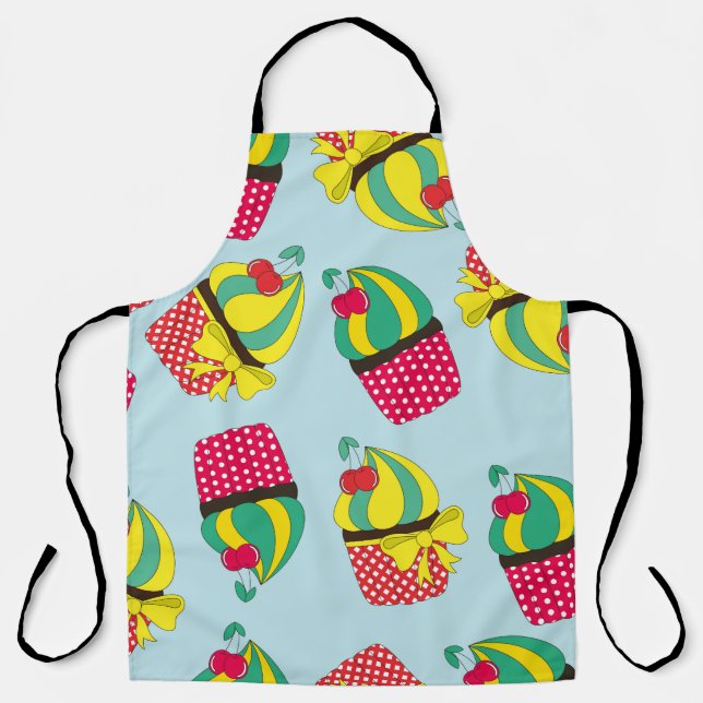 sweet pattern design. Vintage illustration Apron (Front)
