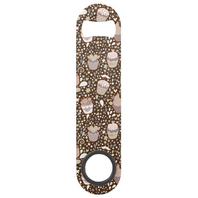 Sweet  pattern made of tasty cupcakes (Front)