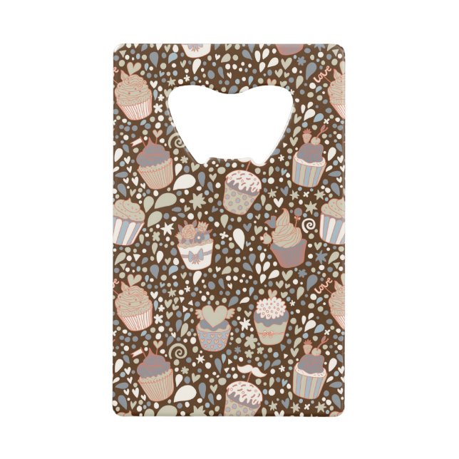 Sweet  pattern made of tasty cupcakes (Front)