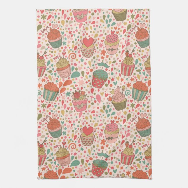 Sweet pattern tea towel (Vertical)