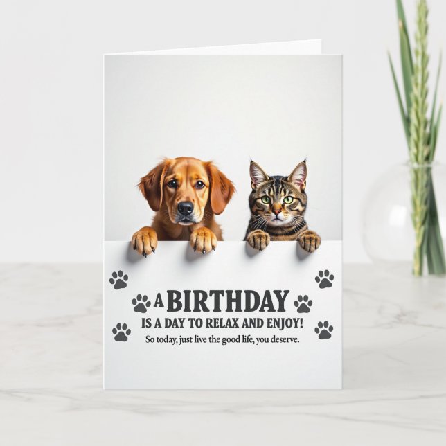 Sweet Paws Birthday Card (Front)