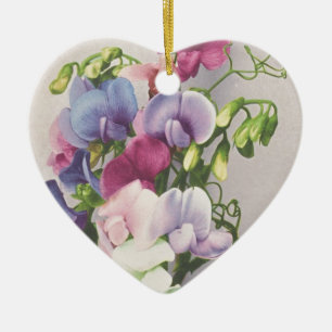 Sweet Pea 1907 Ceramic Tree Decoration