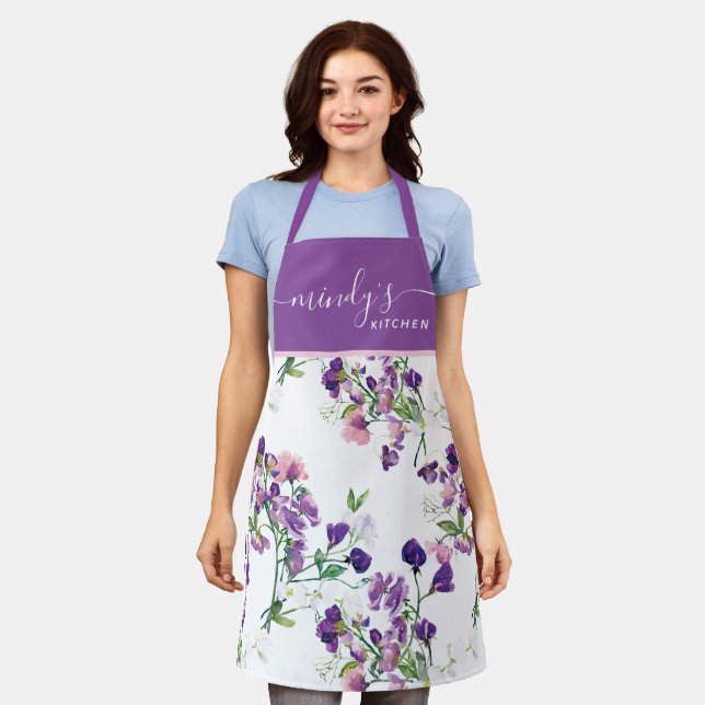 Sweet Pea All-Over Print Apron (Worn)