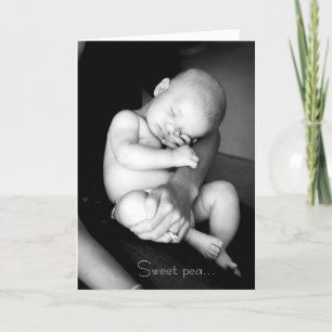 Sweet Pea baby card