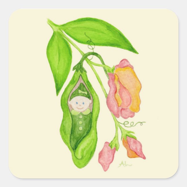 Sweet Pea Baby Girl stickers (Front)