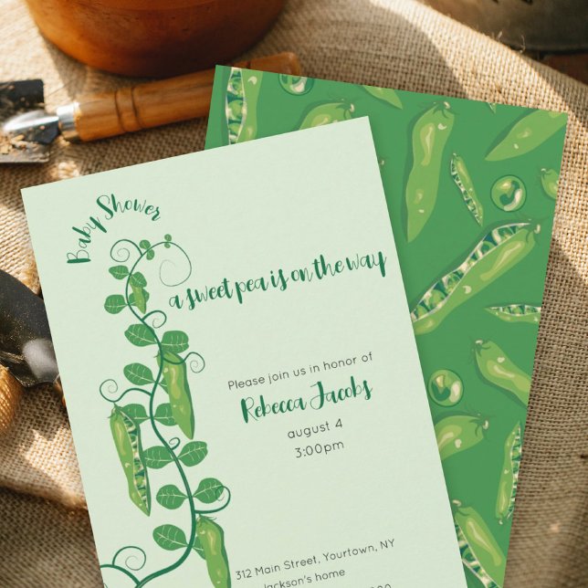 Sweet pea baby shower Invitation (Creator Uploaded)