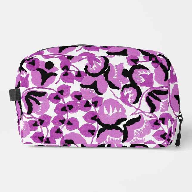 Sweet Pea (Berry) Fine Art Dopp Kit (Front)
