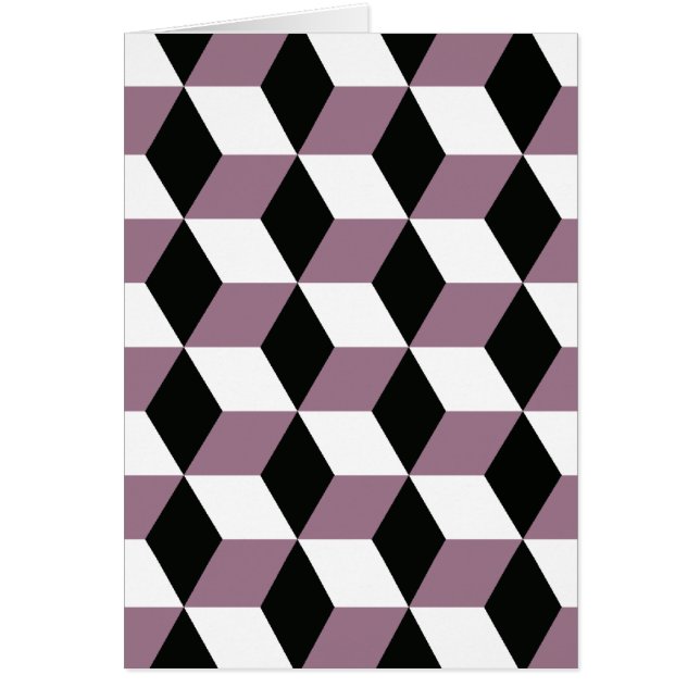 Sweet Pea, Black & White 3D Cubes Pattern (Front)