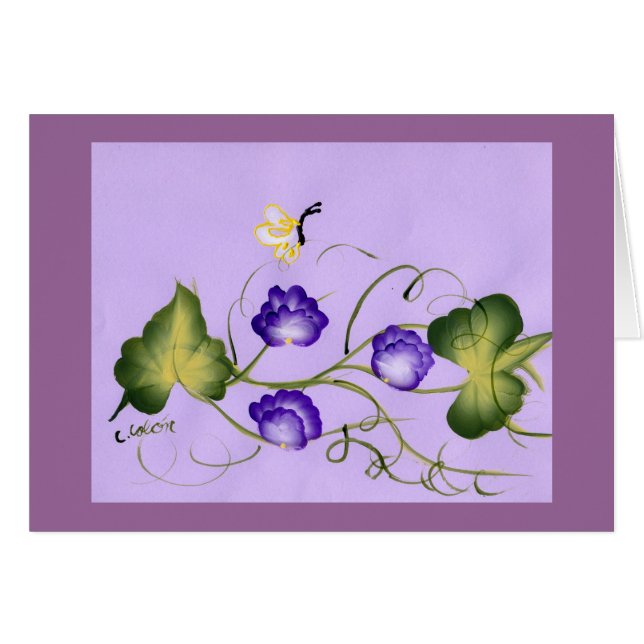 Sweet Pea Blossom and Butterfly (Front Horizontal)