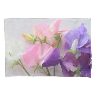 Sweet pea bouquet pillowcase