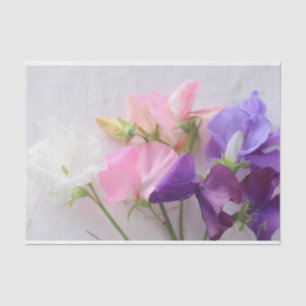Sweet pea bouquet tissue paper