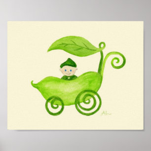 Sweet Pea Boy art poster print