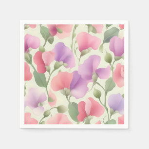 Sweet Pea Charming Retro Pastel Napkin