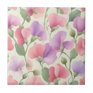 Sweet Pea Charming Retro Pastel Tile