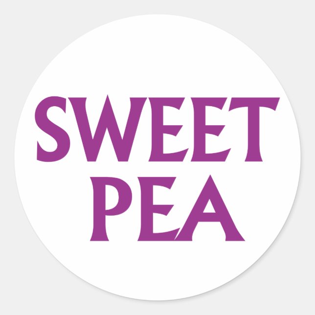 Sweet Pea Classic Round Sticker (Front)