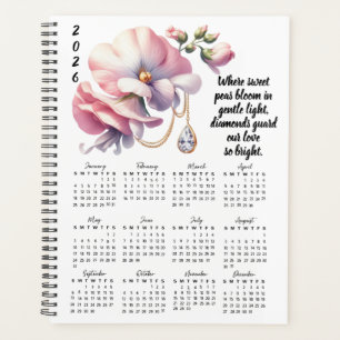 Sweet Pea & Diamond April Verse – 2026 Full-Year  Planner
