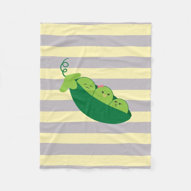 Sweet Pea Fleece Blanket (Front)