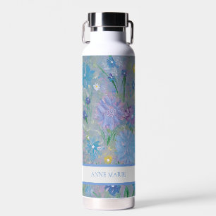 Sweet Pea Floral Custom Water Bottle