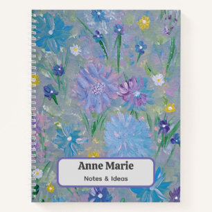 Sweet Pea Floral Personalised Note Book