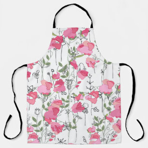 Sweet Pea: Floral Summer Texture. Apron