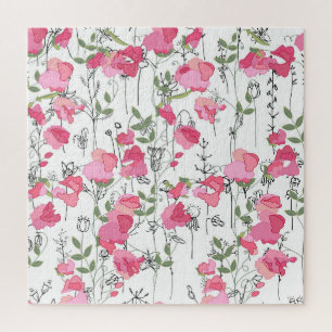 Sweet Pea: Floral Summer Texture. Jigsaw Puzzle