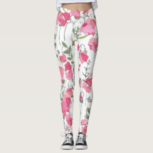 Sweet Pea: Floral Summer Texture. Leggings
