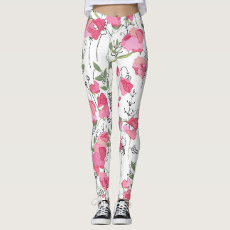 Sweet Pea: Floral Summer Texture. Leggings