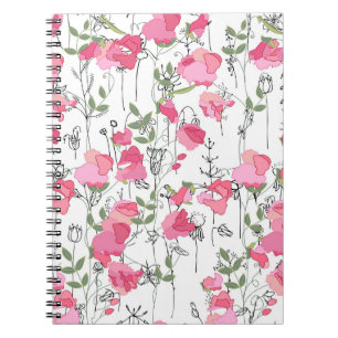 Sweet Pea: Floral Summer Texture. Notebook