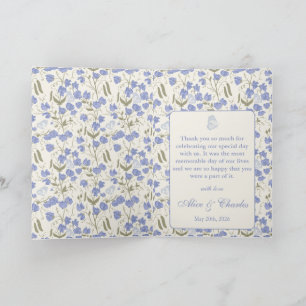Sweet Pea Floral Wedding Thank You Card