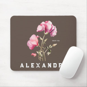 Sweet Pea Flower - Personalise It Mouse Mat
