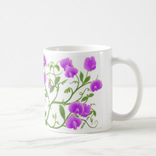 Sweet Pea Flower Vines Mug