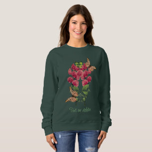 Sweet Pea Flowers And Butterflies Personalised    Sweatshirt