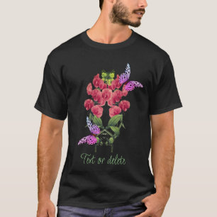 Sweet Pea Flowers And Butterflies Personalised T-Shirt