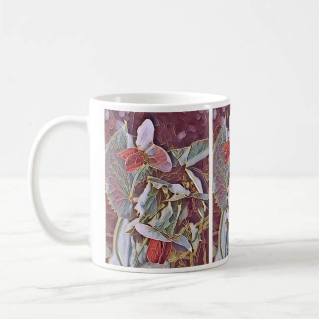 SWEET PEA FLOWERS  COFFEE MUG (Left)