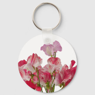 Sweet Pea Flowers Keychain