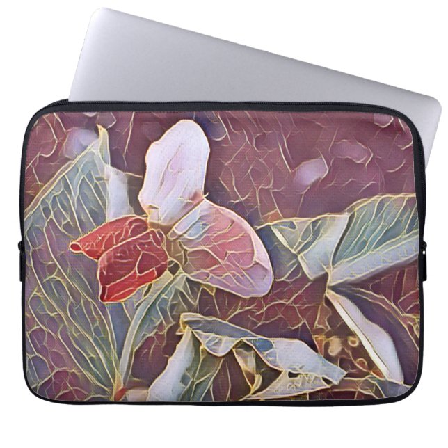SWEET PEA FLOWERS  LAPTOP SLEEVE (Front)