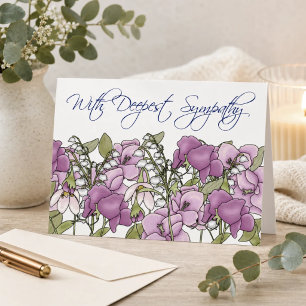 Sweet Pea Garden – Botanical Sympathy Card