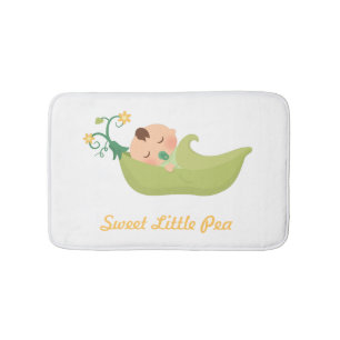 Sweet Pea in a Pod Baby Boy Nursery Room Decor Bath Mat
