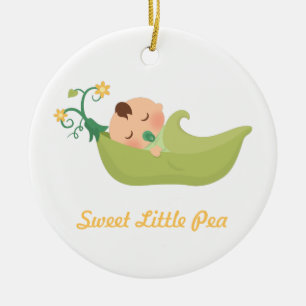 Sweet Pea in a Pod Baby Boy Nursery Room Decor Ceramic Tree Decoration