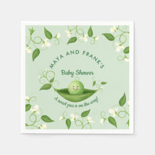 Sweet Pea in a Pod Baby Shower Napkin