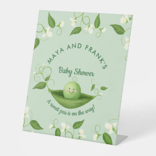 Sweet Pea in a Pod Baby Shower   Pedestal Sign