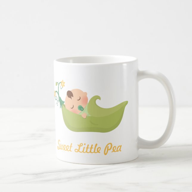 Sweet Pea in a Pod Cute Baby Boy Coffee Mug (Right)