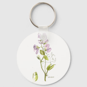 sweet pea key ring