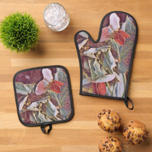 SWEET PEA  OVEN MITT & POT HOLDER SET