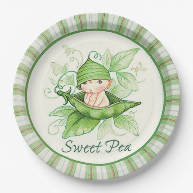 Sweet Pea  Paper Plate (Front)