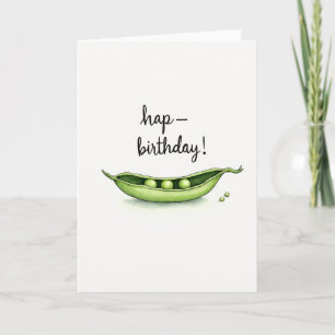 Sweet Pea Pod Birthday Card